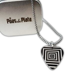 Collar con púa Hipnosis grabado texto gratis (Cuadrado)