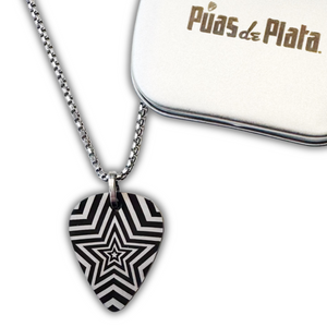 Collar con púa Hipnosis grabado texto gratis (Estrella)
