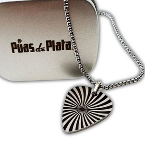 Collar con púa Hipnosis grabado texto gratis (Espiral)