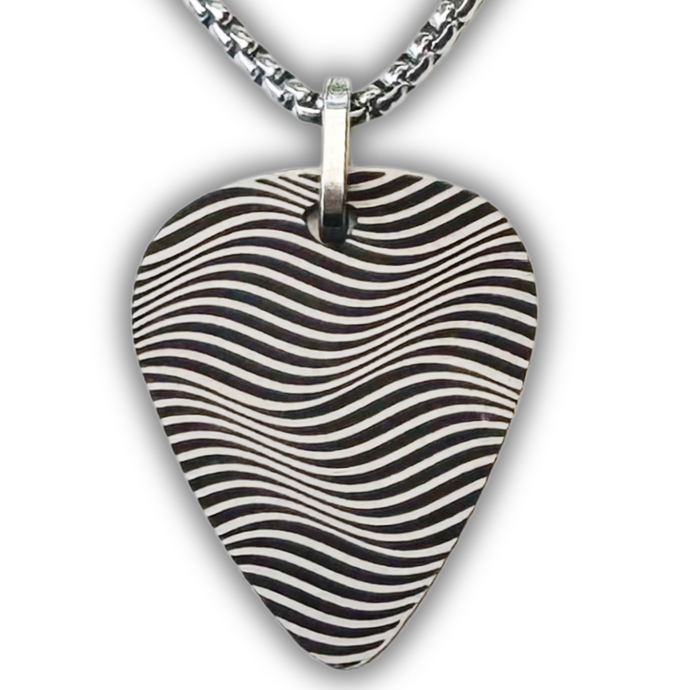 Collar con púa Hipnosis grabado texto gratis (Olas)