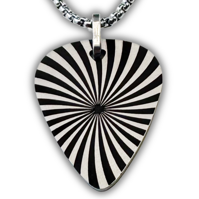 Collar con púa Hipnosis grabado texto gratis (Espiral)