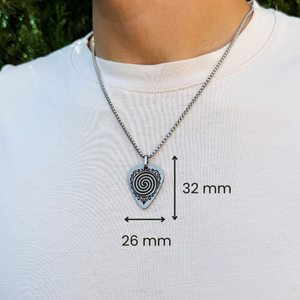 Collar con púa Hipnosis grabado texto gratis (Hipnosis)