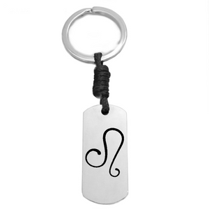 Llavero Acero Inox. Horóscopos (Grabado Texto Gratis)