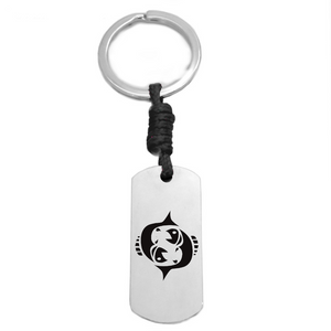 Llavero Acero Inox. Horóscopos (Grabado Texto Gratis)
