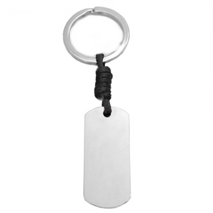 Llavero Acero con Inicial (3 FUENTES a ELEGIR)- PERSONALIZALO- GRABADO TEXTO GRATIS POR SU REVERSO