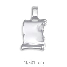 Cargar imagen en el visor de la galería, PLACAS-PERGAMINOS PLATA (GRABADO GRATIS LÁSER A 2 LADOS)
