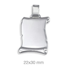Cargar imagen en el visor de la galería, PLACAS-PERGAMINOS PLATA (GRABADO GRATIS LÁSER A 2 LADOS)