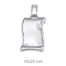 Cargar imagen en el visor de la galería, PLACAS-PERGAMINOS PLATA (GRABADO GRATIS LÁSER A 2 LADOS)