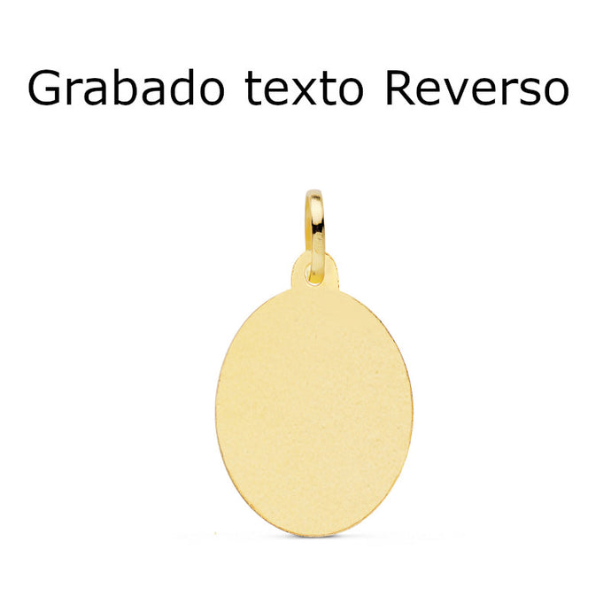 GRABADO GRATIS MEDALLA OVAL TEXTO REVERSO