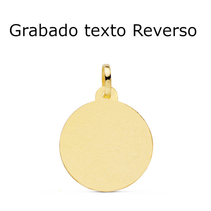 GRABADO MEDALLA TEXTO GRATIS POR REVERSO