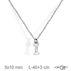 Colgantes Iniciales Plata  Con cadena Plata