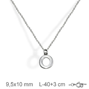 Colgantes Iniciales Plata  Con cadena Plata