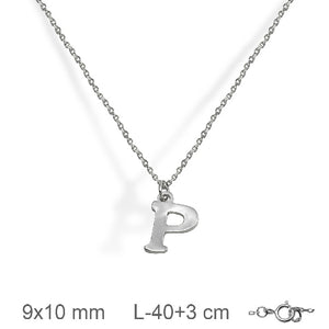 Colgantes Iniciales Plata  Con cadena Plata